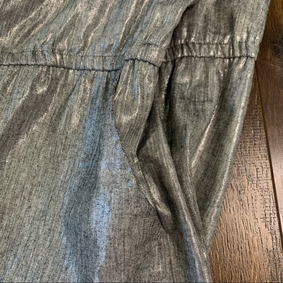 Alice + Olivia Silver Linen Romper - Picture 4 of 7